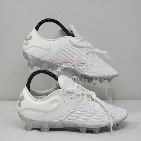 Under Armour Magnetico Elite 3 FG Soccer Cleats Mens Sz 7 White 3026740-101 New main image 10